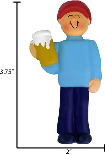 Miniatura 3 de Adornos personalizados de cerveza 2024 – Adorno de Navidad personalizado para bebedores de cerveza, adornos de Navidad para amantes de la cerveza