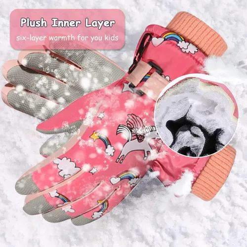 Miniatura 32 de Guantes de nieve para hombre y mujer, impermeables, para invierno, cálidos, para esquí, snowboard, guantes para mujer