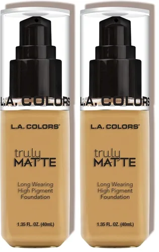Miniatura 23 de L.A. Colors Base Mate Verdadera, Bronceado Profundo CLM361 (Paquete de 2)