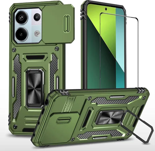 Miniatura 28 de Funda para Motorola Moto G 5G 2024 con protector de pantalla, funda protectora con protector de cámara, funda protectora con función atril para Moto