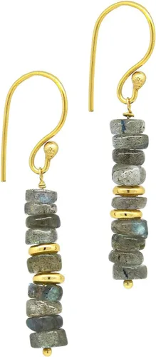 Miniatura 15 de Pendientes colgantes de cuentas naturales ligeros hechos a mano con cristales de joyería hipoalergénica sin manchas chapados en oro, joyería