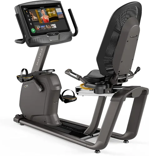 Matrix Fitness R50 Recumbent Bike | Club-Quality Dual Form Frame, Comfort Arc Seat | Quiet Exact Force Induction Brake | Recovery Rides, Low-Impact