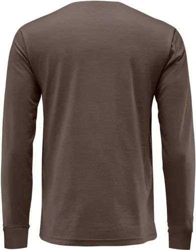 Miniatura 4 de Camiseta para hombre, manga larga, cuello en V, color liso, informal, básica, suave, elástica, M-3XL