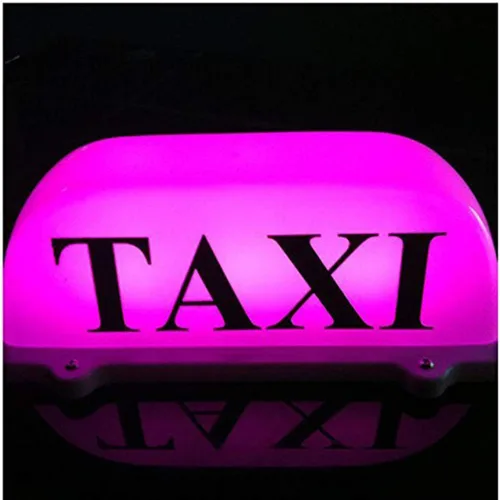 Miniatura 5 de Nueva luz para techo de taxi, señal LED para techo de taxi de 12 V con base magnética, luz impermeable para techo de taxi para conductor de taxi Azul