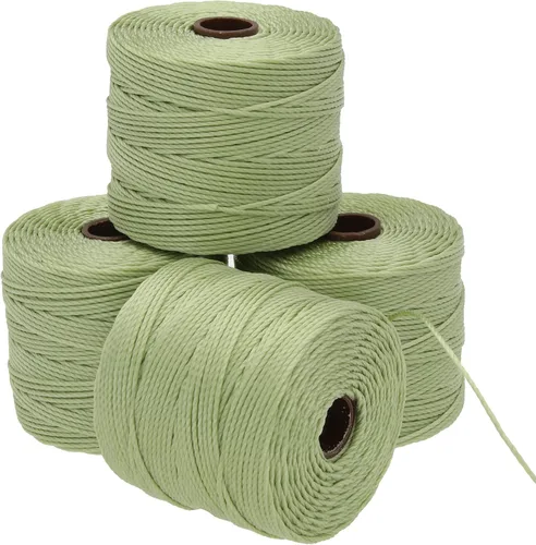 Miniatura 100 de The Beadsmith S-Lon Cordón para Cuentas – Cordón de Nylon Torcido de 0.5 mm para Ensartar, Paquete de 4, Mezcla de Neutrales Fríos, TEX210, 77