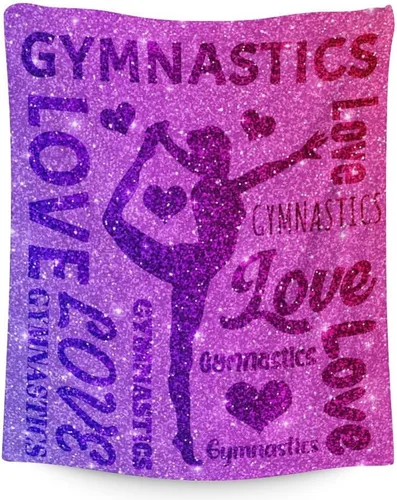 Manta de gimnasia, suave, mullida y cálida, manta pequeña de 30 x 40 pulgadas para sofá, oficina, manta deportiva, regalos para niñas