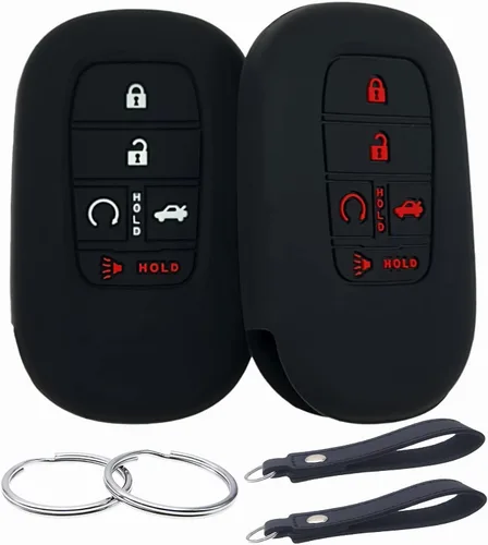 Miniatura 6 de REPROTECTING Funda de silicona para llavero Compatible con (5 botones) 2022-2026 Honda Accord Civic HR-V CR-V Pilot Sport SI EX EX-L Touring