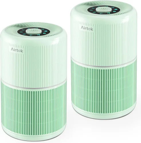 Miniatura 11 de Paquete de 2 purificadores de aire para el hogar y dormitorio con filtro True HEPA H13 para humo, tabaco, polvo, olores, polen, caspa de mascotas