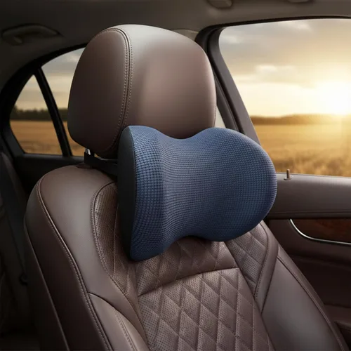 Miniatura 8 de Super Fit - Almohada para reposacabezas de automóvil, almohada para conducir con correa ajustable, almohada de cuello 100% espuma viscoelástica