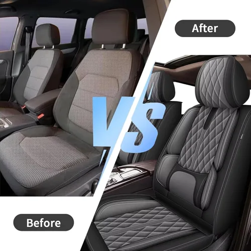Miniatura 6 de YORKNEIC Fundas de asiento delantero de automóvil para BMW X1 para 2013-2022: fundas de asiento delantero de automóvil de cuero transpirable