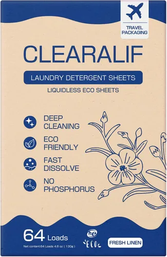 Miniatura 17 de CLEARALIF Hojas de detergente para ropa, lavanda, hasta 480 cargas, ideal para viajes, apartamentos, dormitorios, tiras de detergente para ropa