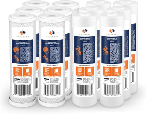 Miniatura 12 de Aquaboon Juego de 2 cartuchos de filtros de agua de 5 micrones, 10 x 2.5 pulgadas, compatible con WHKF-WHWC, P5, WHKF-GD05