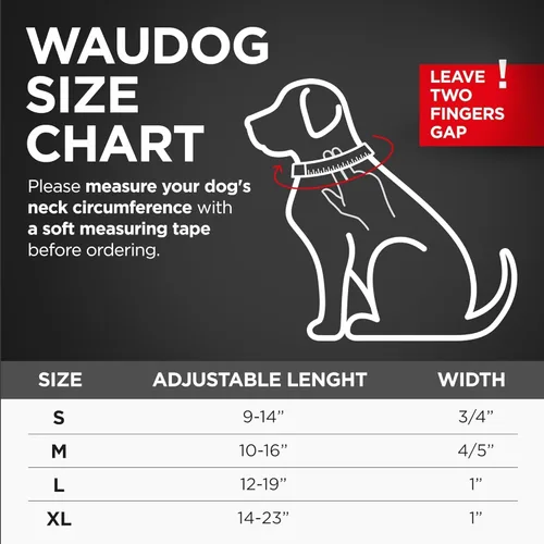 Miniatura 6 de WAUDOG Collar de Perro Impermeable - Collar de Perro Ajustable para Perros Grandes, Pequeños y Medianos - Collar de Perro Desmontable Impermeable