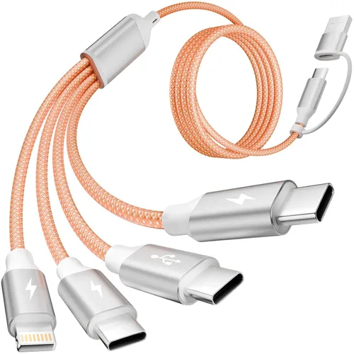 Miniatura 21 de Cable de carga múltiple USB C Splitter 1 paquete, cable de carga USB A/C a USB C, cable de carga dual tipo C, cable de carga múltiple 4 en 2 con 4