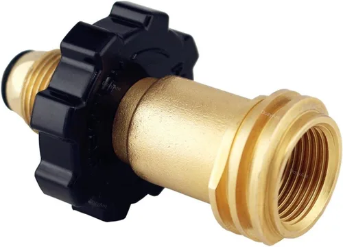 Miniatura 4 de DOZYANT Adaptador de tanque de propano de ajuste universal que convierte POL a QCC1 / Tipo 1 con llave, adaptador de manguera de propano antiguo a
