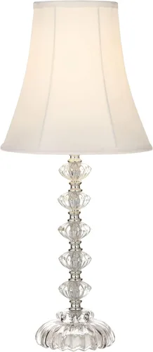 Miniatura 9 de 360 Lighting Lámpara de mesa tradicional estilo bohemio chic de 21" de alto, pantalla de vidrio multicolor telón azul turquesa orquídea decorativa