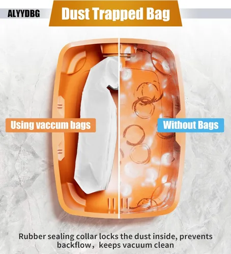 Miniatura 4 de Para bolsas de aspiradora Ridgid de 3 a 4.5 galones, ALYYDBG Tamaño C VF3501 Bolsas de aspiradora de alta eficiencia para recolección de polvo.
