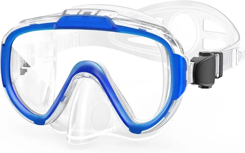 Miniatura 18 de Gafas de natación para adultos y niños, gafas de natación antivaho con cubierta para la nariz, sin fugas, máscara de buceo de esnórquel transparente