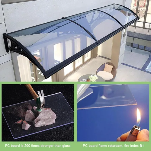 Miniatura 2 de Toldo para puerta delantera, toldo para exteriores, toldo de porche, jardín, toldo para ventana, cubierta de lluvia y nieve, cubierta