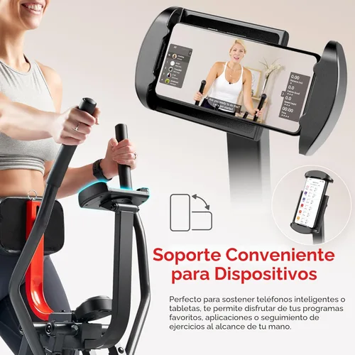 Miniatura 5 de Sunny Health & Fitness Foldable Air Walk Elliptical, 30" inch Long Stride Glide Exercise Full-Body Cardio Cross Smart Trainer for Home Office