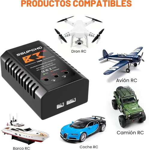 Miniatura 6 de Cargador de batería para batería LiPo 2S 3S, cargador de equilibrio para batería de enchufe XHR, cargadores Lipo para juguete y modelo RC