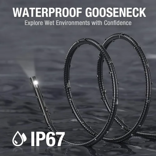 Miniatura 5 de Teslong Cámara de Inspección, Cámara de Boroscopio de Doble Lente con Luz, NTS300 Endoscopio Industrial IPS de 5", 1080P Impermeable Flexible