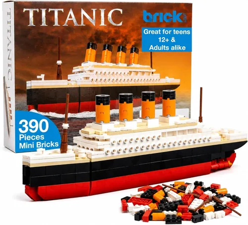 Miniatura 10 de Brick Loot Titanic - Juego de construcción – Kit de modelo de barco compatible con LEGO de 217 piezas, mini ladrillos de bricolaje 3D rompecabezas