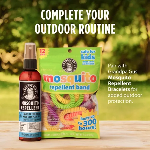 Miniatura 8 de Grandpa Gus's Natural Mosquito Repellent Spray - DEET-Free Plant-Based Insect Repellent for Kids and Family, Up to 6 Hours, Travel-Friendly Bug