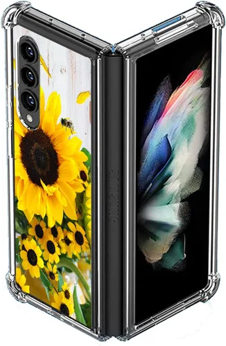 Miniatura 4 de Funda para Galaxy Z Fold 4, protección contra caídas de abeja de girasol, a prueba de golpes, carcasa protectora de cuerpo completo resistente a