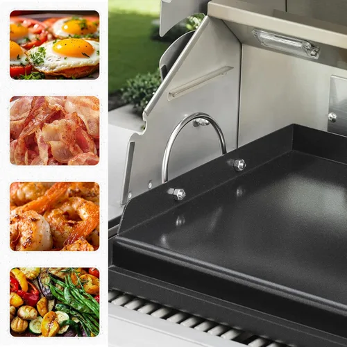 Miniatura 7 de Onlyfire Plancha universal para barbacoa con asas para la mayoría de las parrillas, parrilla antiadherente con revestimiento de cerámica