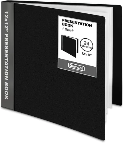 Miniatura 9 de Dunwell Carpeta de 12 x 12 pulgadas con Fundas – Carpeta con Protectores de Hojas Transparentes, 24 Bolsillos, Muestra 48 Páginas, Libro