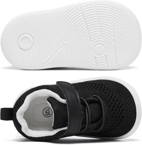 Miniatura 4 de MORENDL Zapatos de bebé para caminar para niños y niñas, zapatos de tenis antideslizantes para niños y niñas