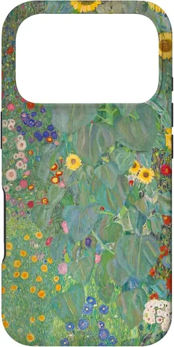 Miniatura 29 de iPhone 14 Plus Flower Garden Klimt Pintura Arte Floral Verde Cubierta Teléfono Funda
