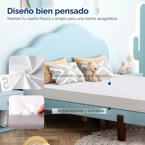 Miniatura 7 de Amazon Basics Colchón de espuma viscoelástica, sensación suave y mullida, 6 pulgadas, individual, blanco/gris