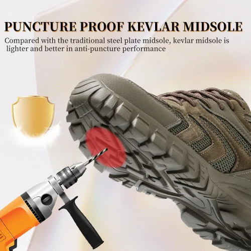 Miniatura 3 de Asiman Zapatos de punta de acero para hombres y mujeres, zapatos de trabajo indestructibles con puntera de acero, zapatos de seguridad ligeros