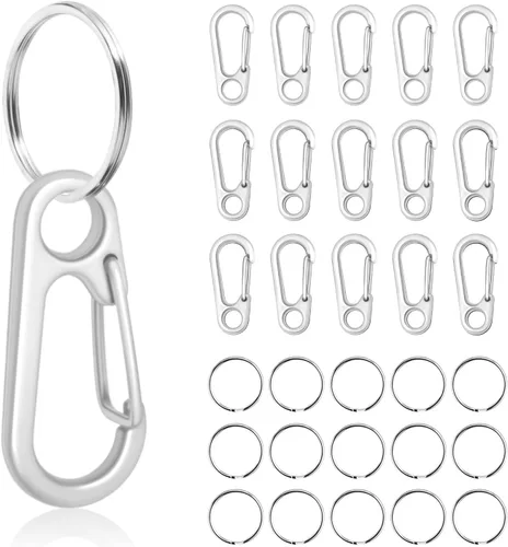 Miniatura 11 de Small Carabiner Clip Metal Spring Snap Hooks Mini Paracord Hanging Clips for Camera Strap, Flashlight, Key Chain