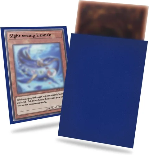 Fundas para Cartas Yu-gi-oh Azul Nocturno Paquete de 200, Fundas para Cartas Pequeñas Japonesas Fundas para Fotocards, Con Textura Trasera Barajado