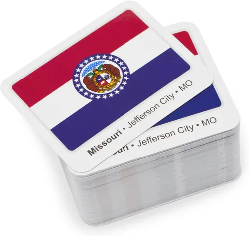 Miniatura 7 de Menique Juego de Memoria de Banderas de Estados de EE. UU. – 100 Tarjetas (50 Parejas) – Aprende Banderas de Estados, Capitales y Abreviaturas