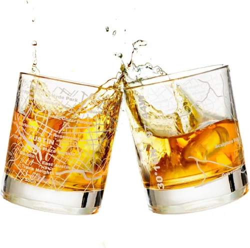 Miniatura 12 de Greenline Goods - Vasos de whisky, juego de regalo de 2 vasos de 284ml para amantes de Washington, DC, grabado con mapa de Washington, DC Vaso