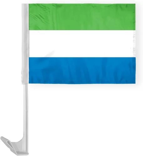 Miniatura 12 de AGAS - Bandera de cortesía de Sierra Leona de 12 x 18 pulgadas, mini bandera de Sierra Leona, de nailon pesado, ojales de latón con doble costura