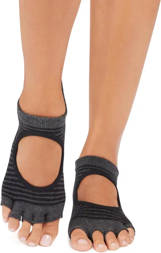 Miniatura 4 de Toesox Bellarina - Paquete múltiple de calcetines antideslizantes con agarre para pilates, barra, yoga, ballet, negro, carbón, Echo