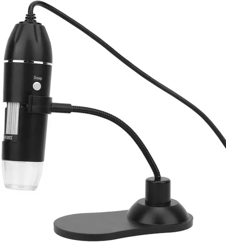 Miniatura 2 de Microscopio digital, microscopio digital USB 50X-1000X microscopio electrónico con soporte, resolución de imagen 1920 * 1080, con 8 luces LED