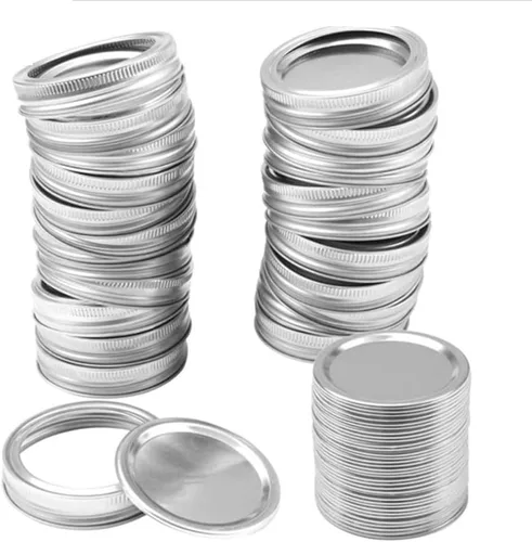 Miniatura 5 de 16 tapas de conservas adecuadas para anillos de boca ancha, tapas de tarro de masón premium con bandas/anillos para bola de boca ancha