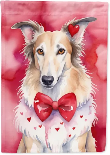 Miniatura 116 de Caroline's Treasures DAC5292CHF - Bandera de Border Collie My Valentine House para porche, grande, con manga para porche, para colgar en la pared