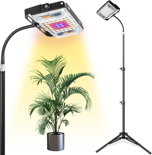 Miniatura 11 de LBW Luz de cultivo para plantas de interior, luz LED de escritorio de espectro completo, lámpara de cultivo pequeña con temporizador de 4 H/8H/12H
