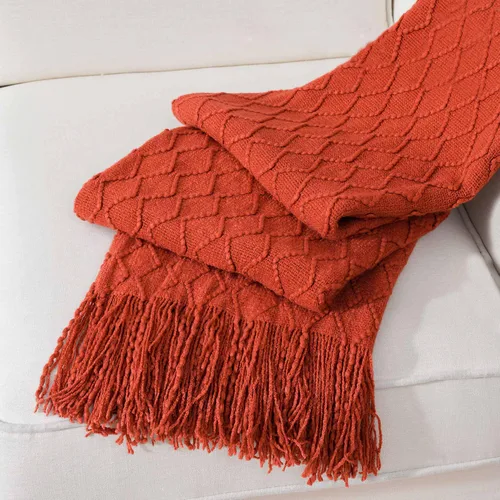 Miniatura 16 de BATTILO HOME Manta amarilla para sofá, manta dorada suave con textura, manta decorativa de punto mostaza para sofá, cama y sala de estar, 50 x 60