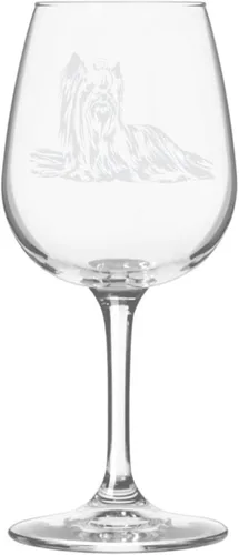 Miniatura 234 de Copa de vino de 12.75 onzas con diseño de perro grabado