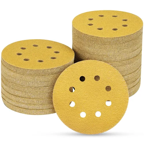 Miniatura 59 de 165 piezas, discos de lija de 5 pulgadas redondos, papel de lija de gancho y bucle para lijadora orbital aleatoria, grano 40 60 80 120 150 240 320