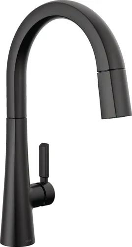Miniatura 16 de Delta Grifo Monrovia Dorado para cocina, grifos de cocina con rociador desplegable, grifo de fregadero de cocina, grifo dorado para fregadero