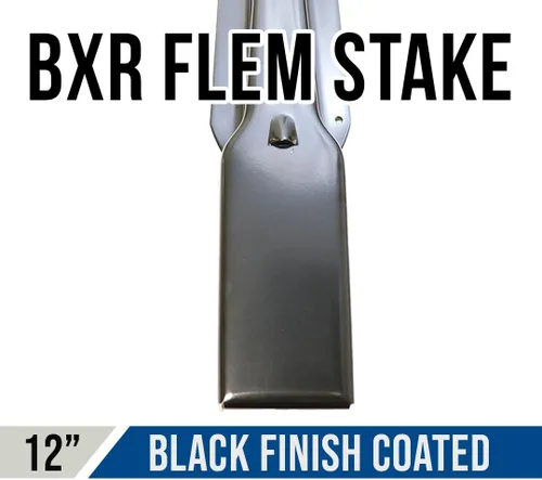 Miniatura 5 de Boxer Estaca de metal para camión de herramientas, 6 piezas, extremo cuadrado de 12 pulgadas, recubierta en acabado negro, estaca resistente